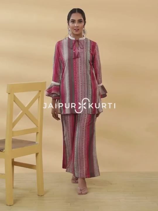 Buy Blue Kurta Chinnon Embroidered Sequin Round Mirror And Patti Pant Set  For Women by KARAJ JAIPUR Online at Aza Fashions.